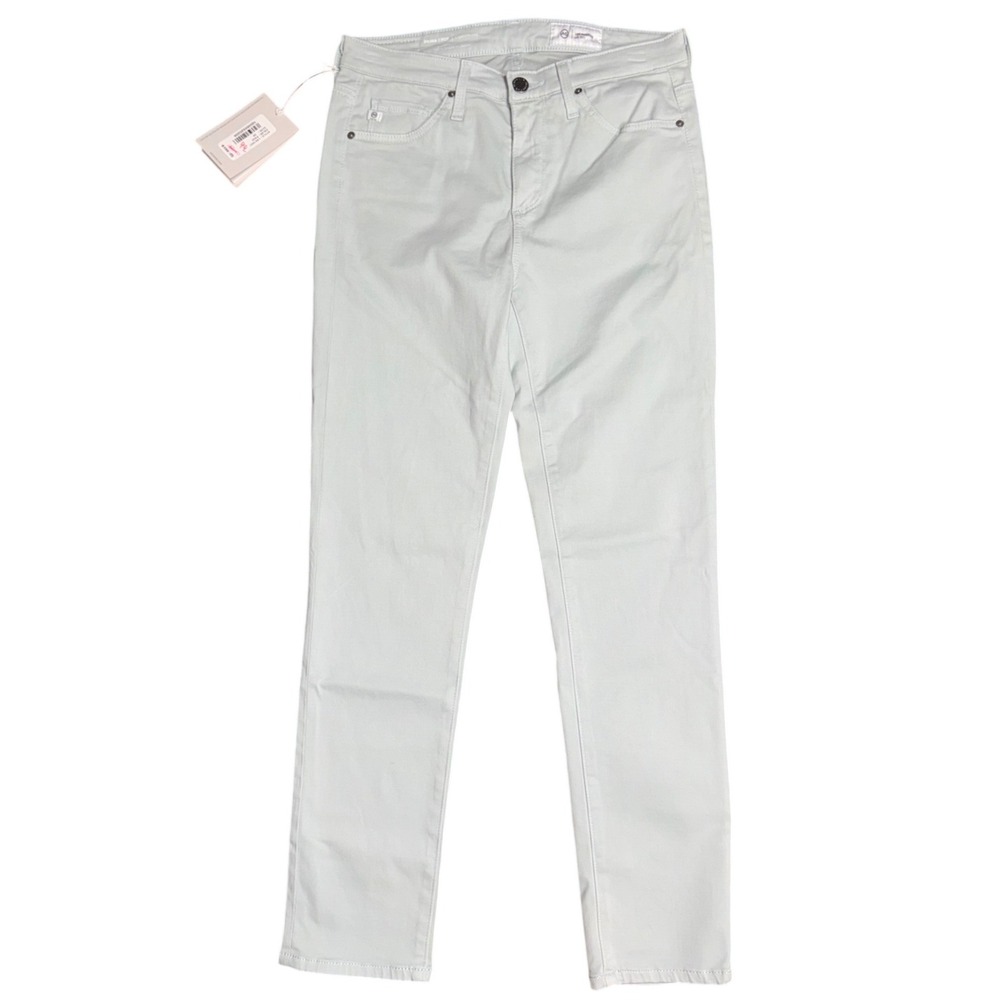 AG Adriano Goldschmied Prima Crop Cigarette Leg Pants Light Blue Sateen Size 26